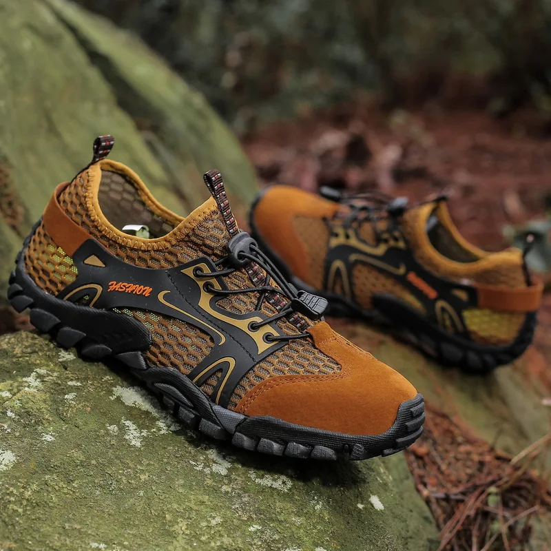 Кроссовки мужские сетчатые дышащие быстросохнущие Нескользящие для активного