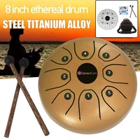 8 inch mini drum steel tongue drum instrument ethereal adult c tuned children drum percussion tambourine drum k4z9