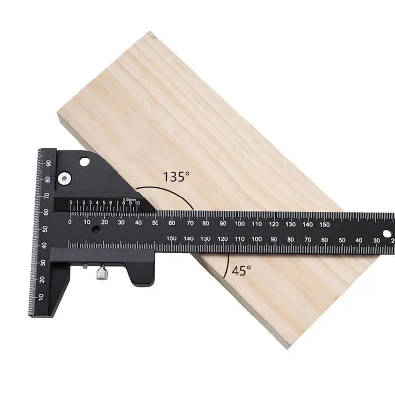 

Woodworking Ruler Aluminum Alloy Carpentry Woodworking Marking Measuring Tool