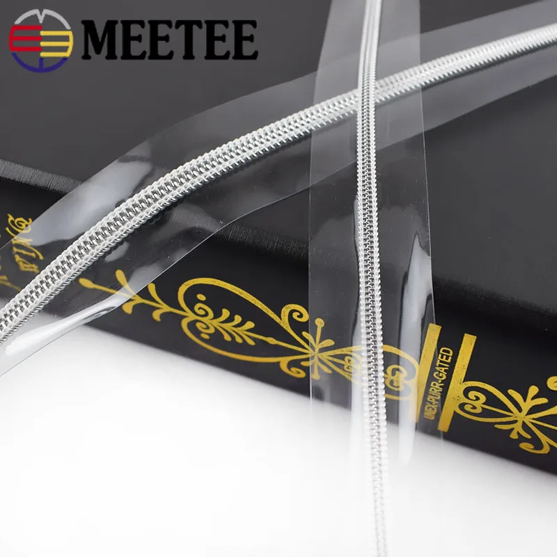 4/8 м Meetee 5 # PVC Nylon застежки-молнии для шитья DIY Zip Sports дождевик пенал косметичка