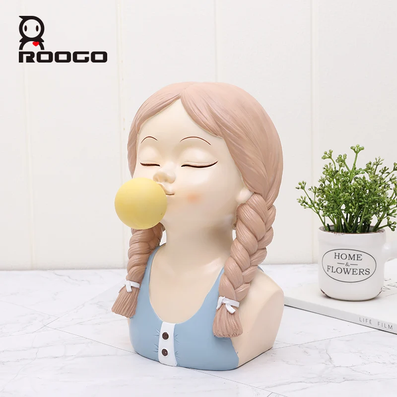 Roogo Sunshine голова девушки украшения для дома гостиной Декор Симпатичные аксессуары