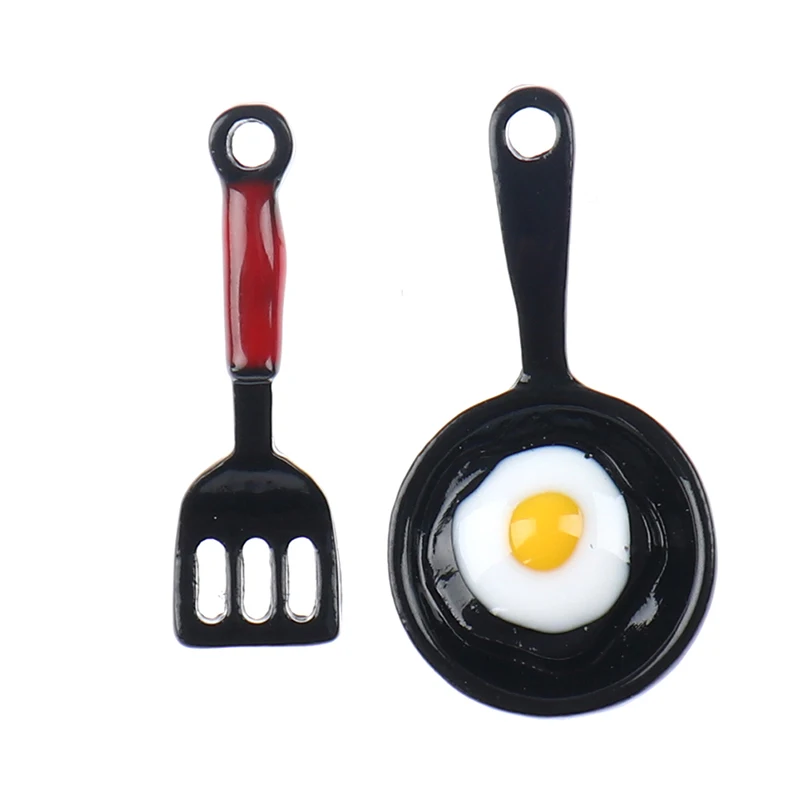 

1 Pair Student Fashion Dissymmetry Small Shovel Fried Egg Earrings Cute Earrings