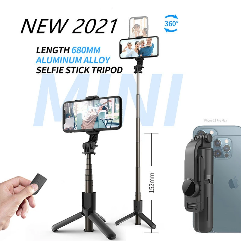 

Mini Portable Foldable Aluminum Alloy Bluetooth Wireless Remote Control Horizontal And Vertical Selfie Stick Tripod Monopod