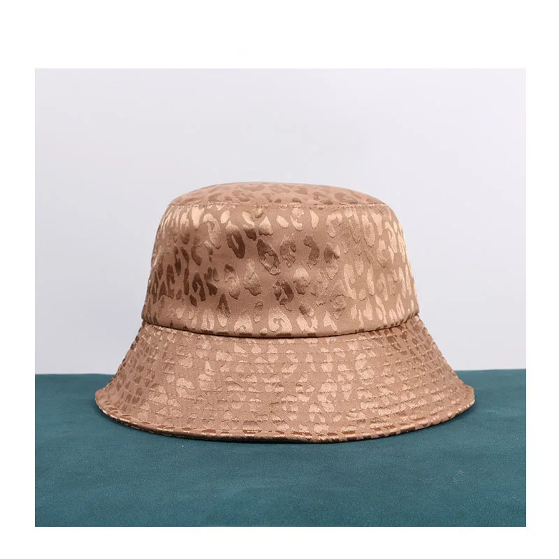 

New basin hat jacquard leopard print Fisherman hat sun block hat