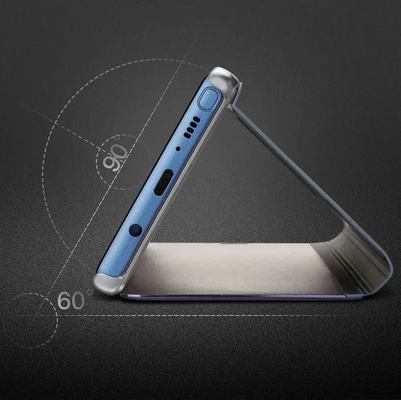 Умный чехол-книжка UPaitou Mirror S View для Huawei Y6 Y7 Y5 Prime Y9 2018 Nova 2 Lite 2i 3E Honor 7A 7C 7S чехол |