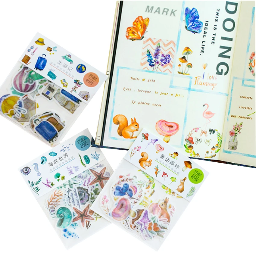40 шт./лот креативные красочные наклейки серии мечты бумажные украшения сделай