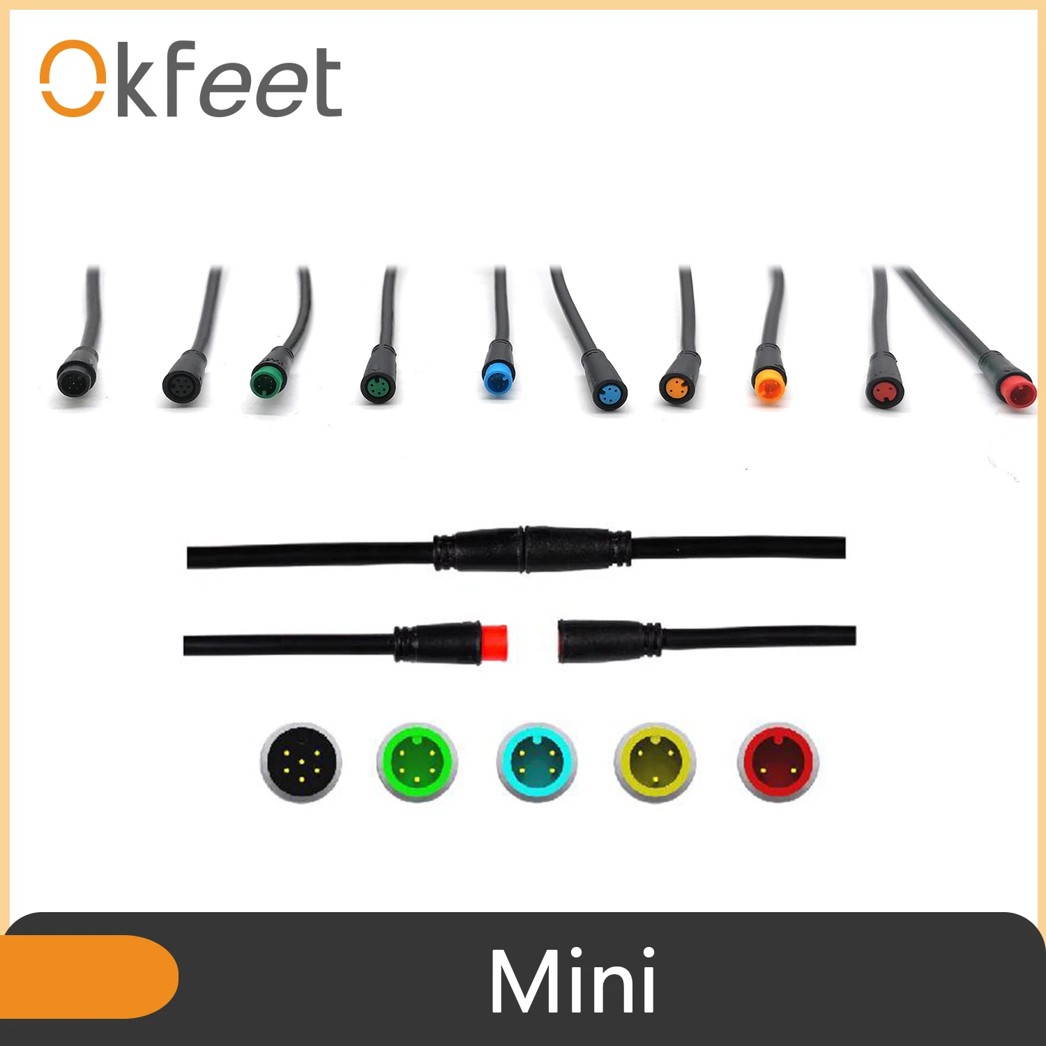 Водонепроницаемый мини кабель Okfeet для электромобиля 2 3 4 5 6 Pin водонепроницаемый