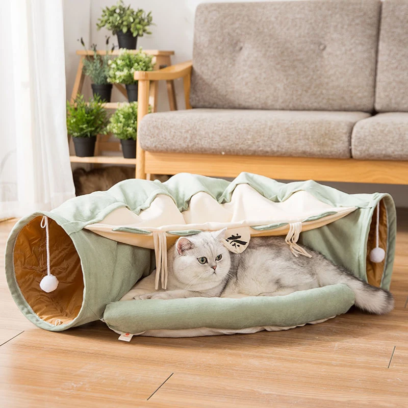 

Cat toy collapsible cat tunnel cat passageway rolling totoro litter cat spring and summer cat bed pet supplies