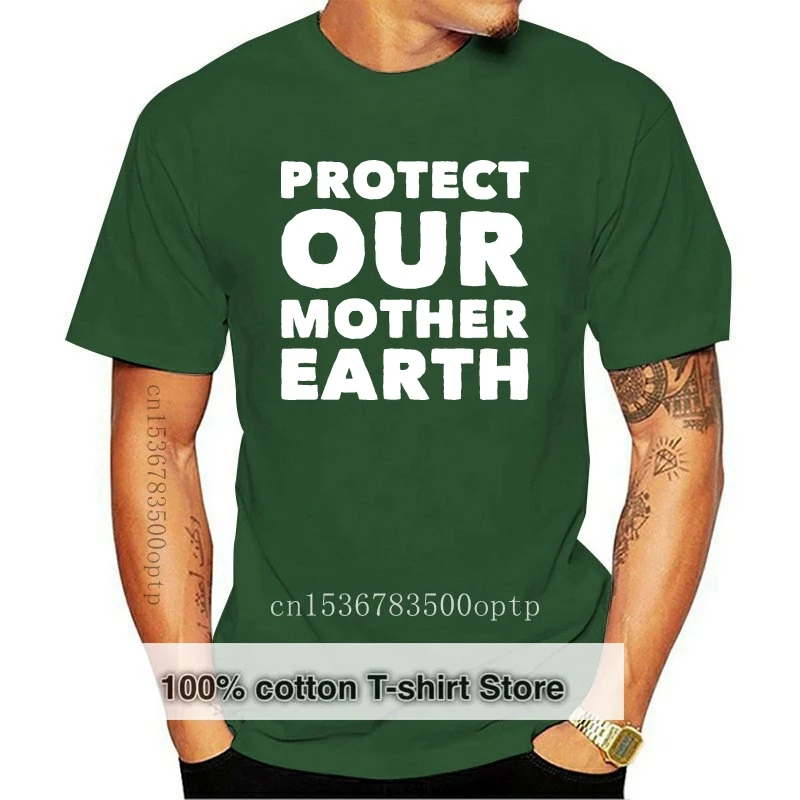 

Environment Global Warming Protect Our Mothe T Shirt For Men Round Collar Novelty Tee Shirt Summer Male Cotton Hilarious Hiphop