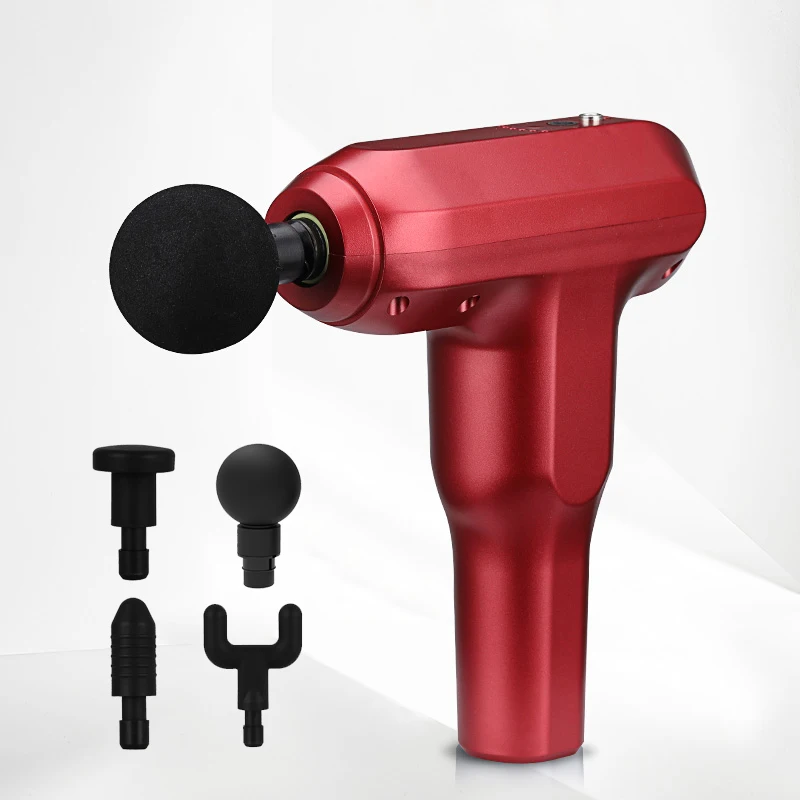 

Fascia Gun Massage Gun 4 Heads Deep Muscle Pain Relax Sport Massage Machine Body Massager Body Tissue Percussion Massager