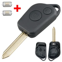 2 buttons car key case uncut blade car remote key shell case with 2 micro switches fit for citroen picasso saxo berlino xsara