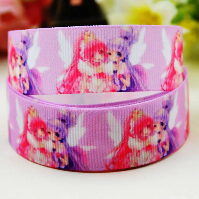 

7/8'' 22mm,1" 25mm,1-1/2" 38mm,3" 75mm Girls Cartoon Character printed Grosgrain Ribbon party decoration X-02007 10 Yards