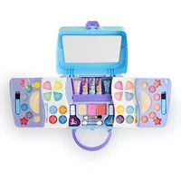washable kids makeup set for girls cosmetics make up kit pretend play toys glitter nail polish eyeshadow cosmetic box