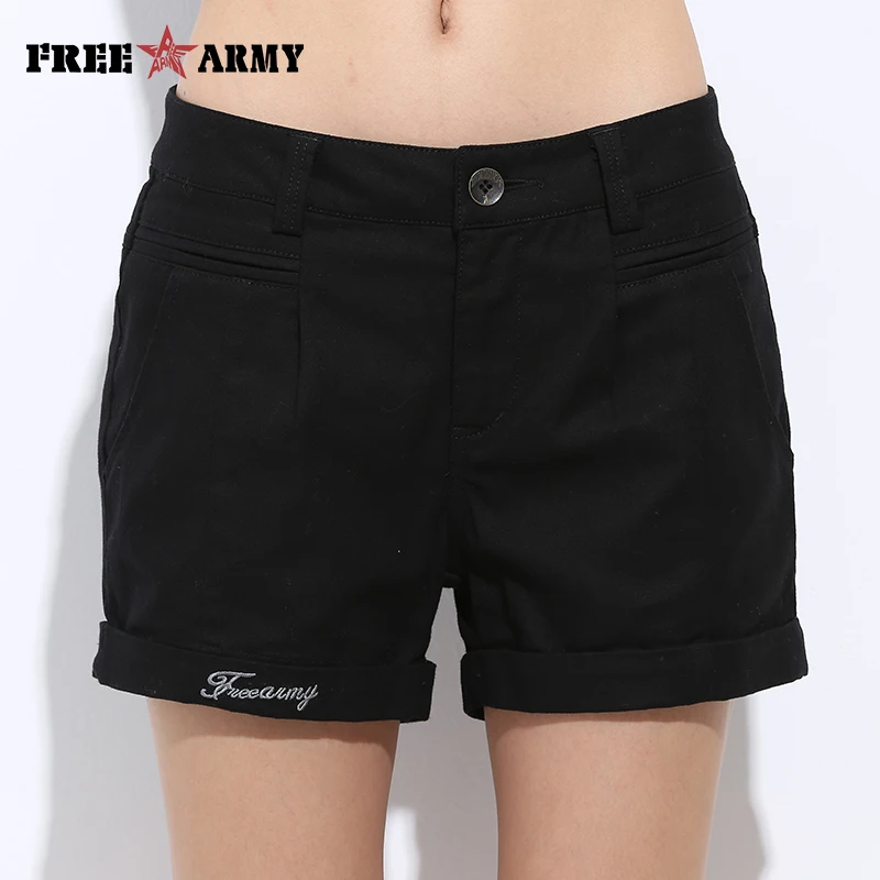 

Embroidery Shorts Women Summer Fashion Casual Cotton Shorts 4 Solid Colors Short Pants Brand Clothing Sexy Hot Woman Shorts