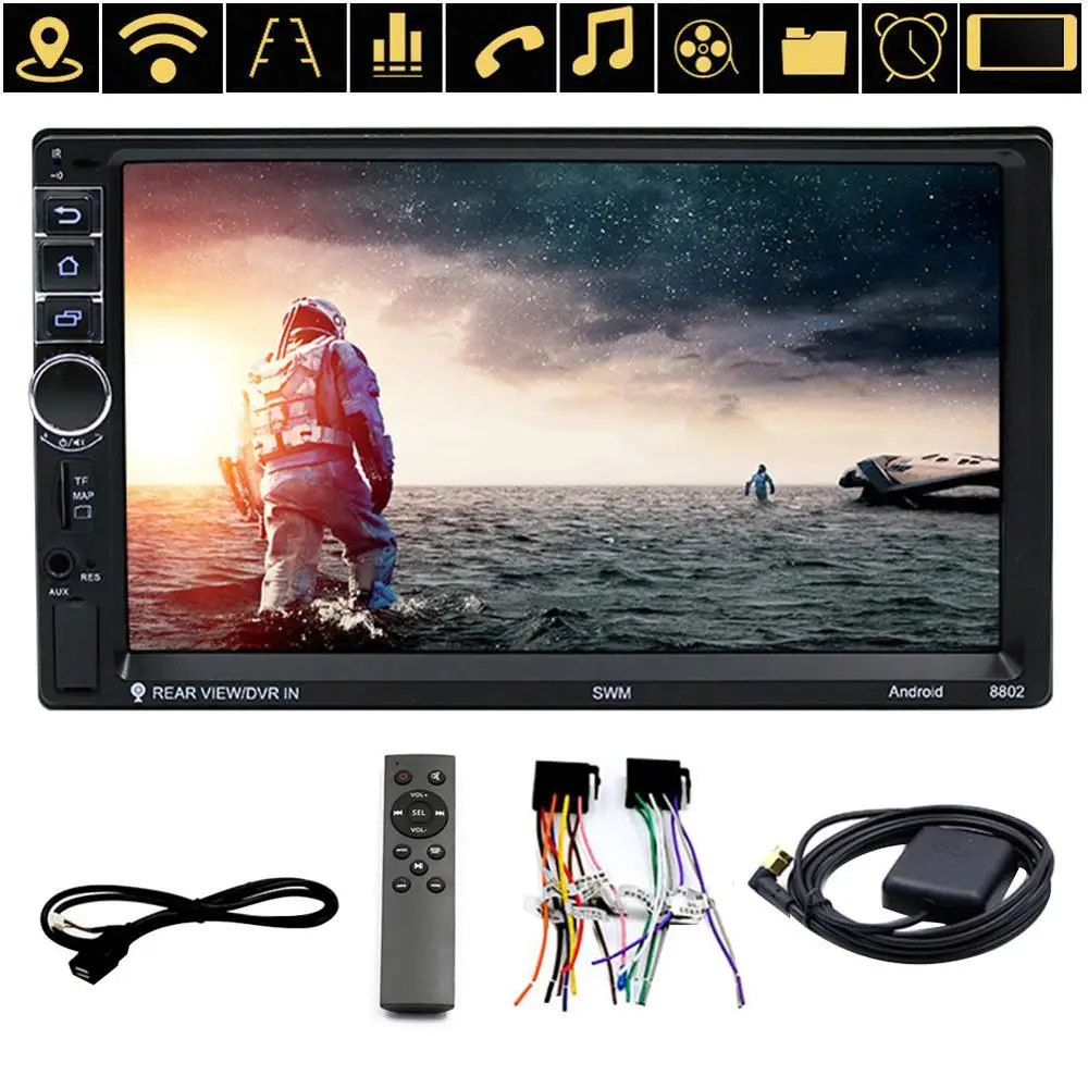 2 DIN MP5 Автомобильный плеер Android 7 ''сенсорный экран HD 1080P автомобильное радио