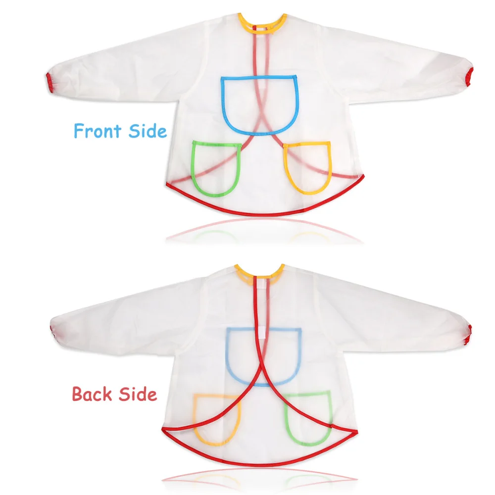 UEETEK водонепроницаемый детский фартук с длинными рукавами для рисования | Дом и