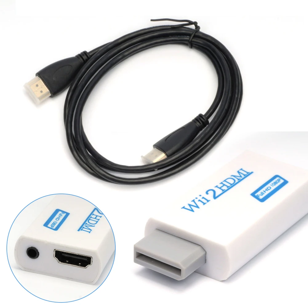 Для wii к HDMI HD Игры Аудио Белый адаптер Аксессуары 720p 1080p кабель устройство прочный