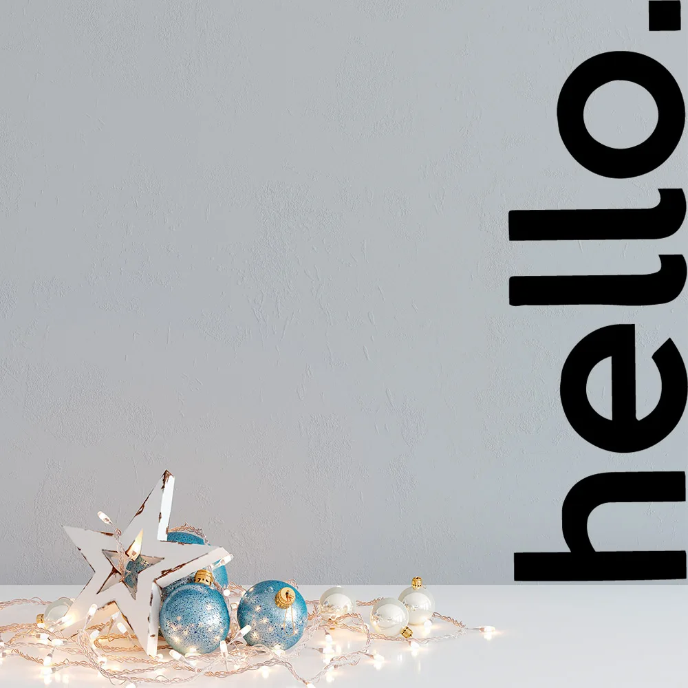 Классическая hello Наклейка Настенная Слова Съемная самоклеющаяся