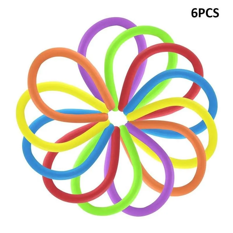 Мягкая антистрессовая веревка из термопластика 6 шт. | Игрушки и хобби