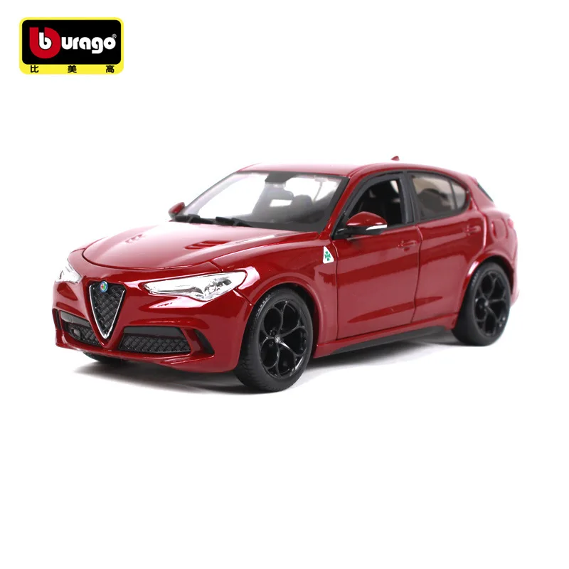 

Burago 1:24 имитация сплава Модель автомобиля игрушка для Alfa Romeo STELVIO Giulia литая под давлением модель автомобиля SUV коллекция для человека дети Gfit
