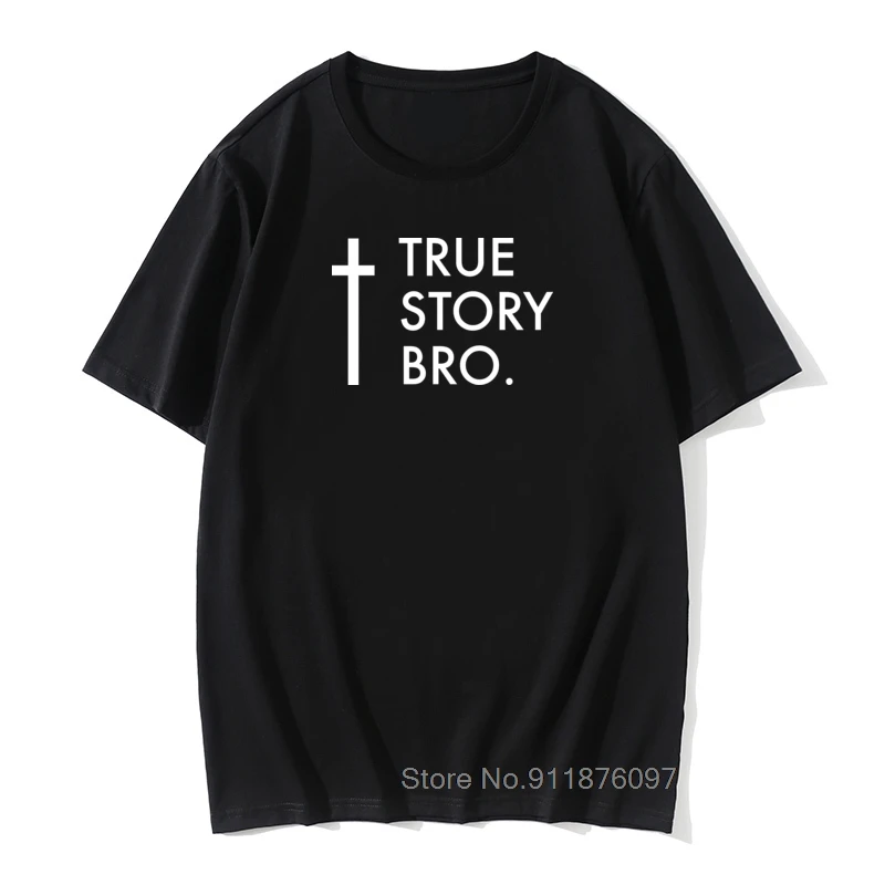 

TRUE STORY BRO Religious Jesus Vintage Men T Shirt Summer Cotton Jesus Cross Faith Mens Oversized T-Shirts