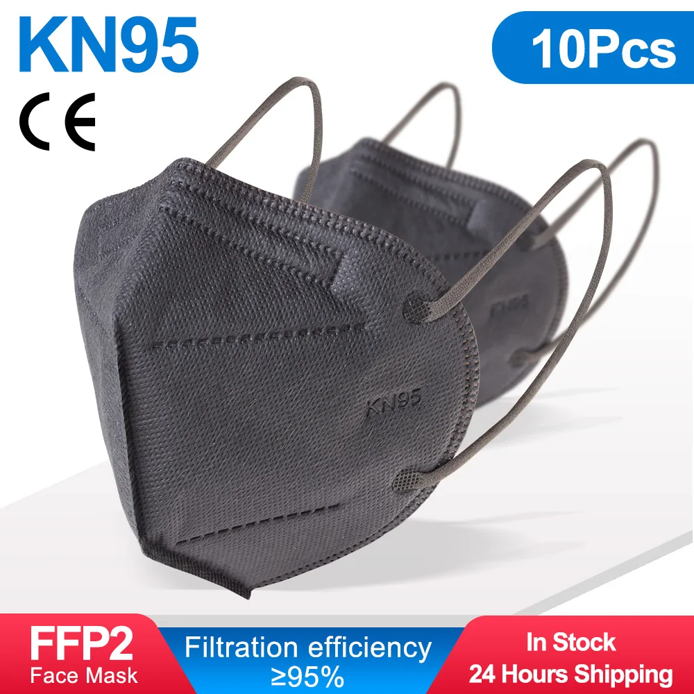 CE 2163 серый FFP2mask защитная маска FFP2 KN95 для лица из 5 слоев Анти капли маски