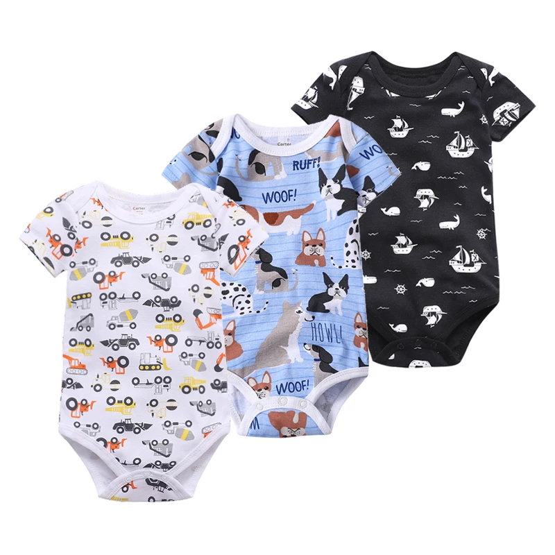 Женский боди с коротким рукавом детское хлопковое платье мультяшным рисунком