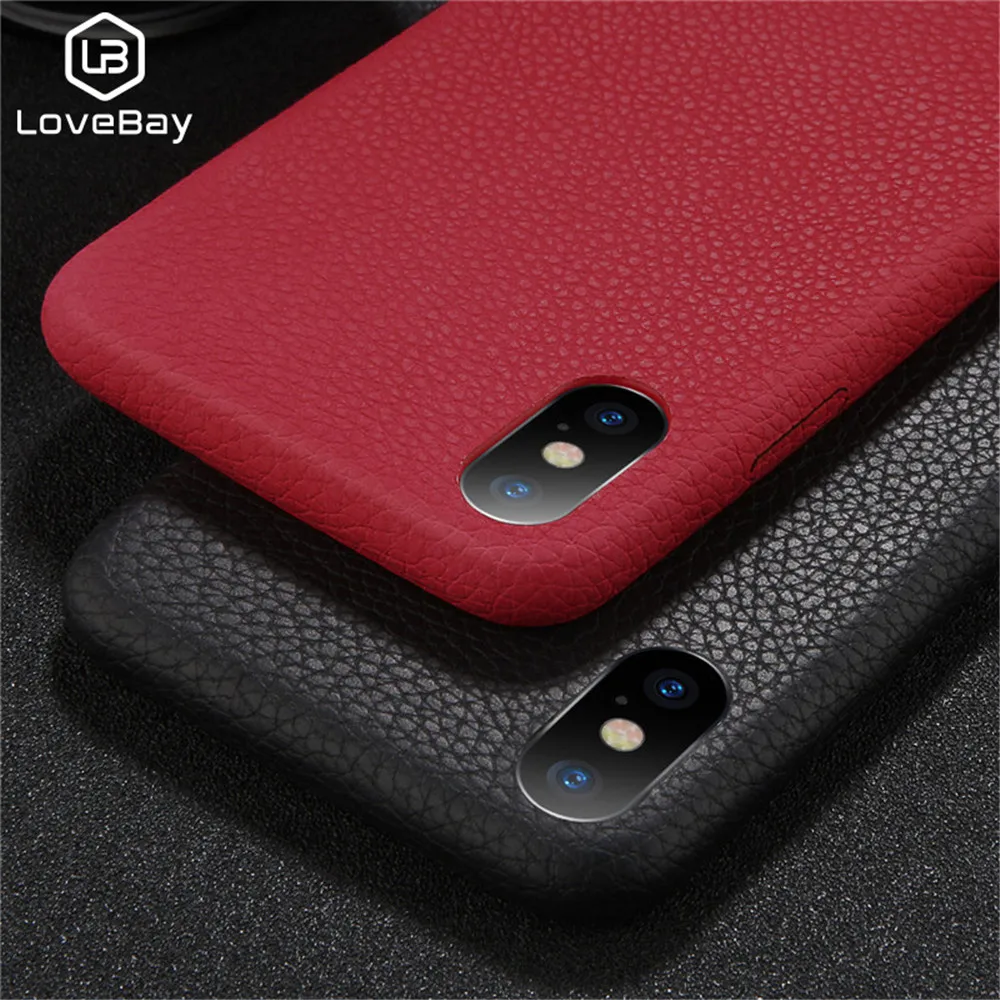 Lovebay Телефон чехол для iPhone 6 7 8 Plus роскошный бизнес матовый мягкий PU для iPhone X XR XS Max Противоударный задняя крышка Чехлы подарок