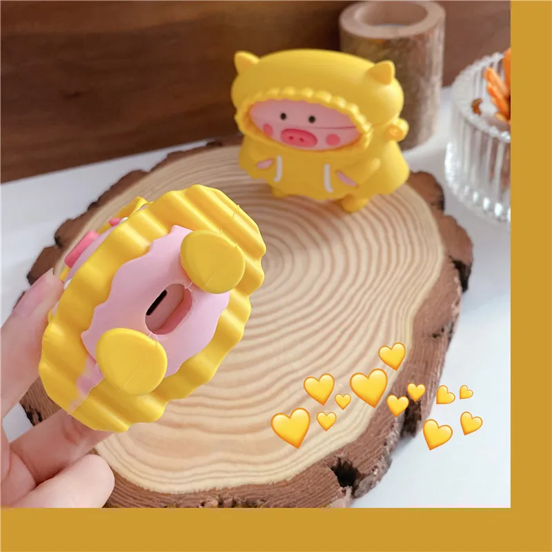 3D мультфильмы так конфет симпатичный плащ Свинья Мягкие наушники чехол для Apple