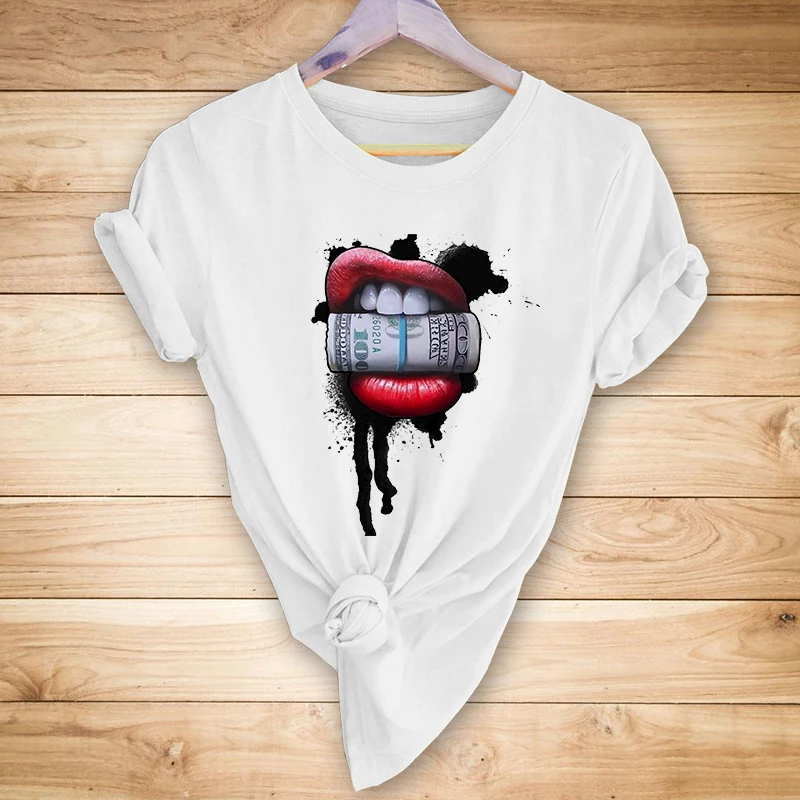 

Summer Women Tops Loose Short Sleeve T Shirts Women Cartoon Printing Cotton Shirt Basic Shirts for Women Plus Size Graphic Tee