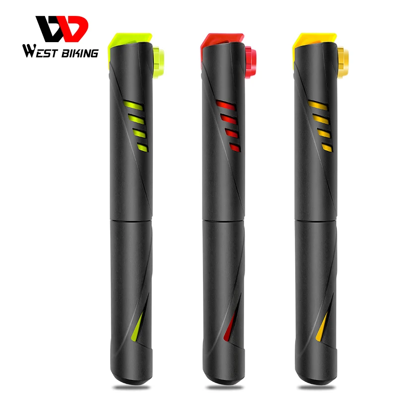 

WEST BIKING Portable Bicycle Pump Mini Hand Cycling Air Pump Ball Toy Tire Inflator Schrader Presta Valve MTB Road Bike Pump