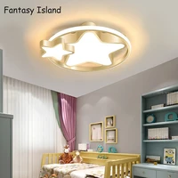 creative gold stars led ceiling lights for study room bedroom childrens room cute indoor ceiling lighting fixture