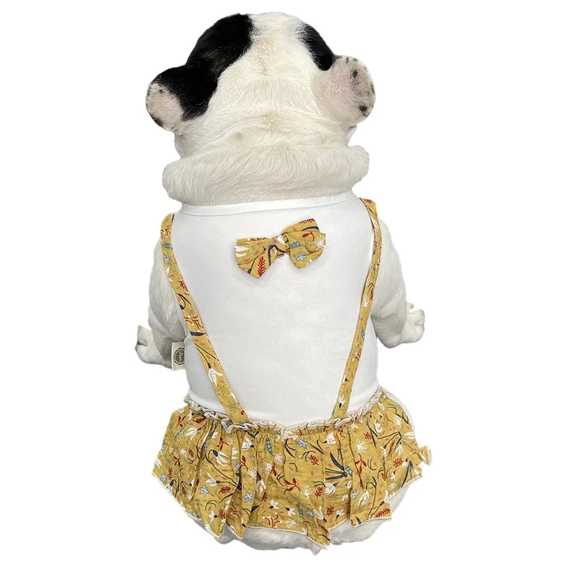 

French Bulldog Dress Summer Pet Dog Clothes Skirt Pomeranian Poodle Bichon Schnauzer Pug Dog Clothing Apparel Shiba Inu Costumes