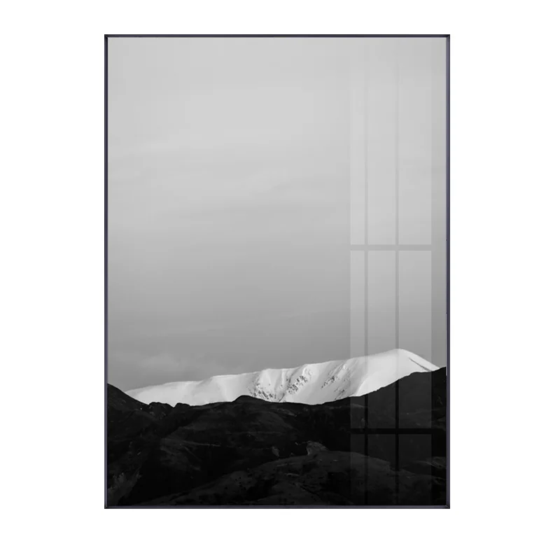 Современные холщовые постеры с изображением черно белых гор и пейзаж