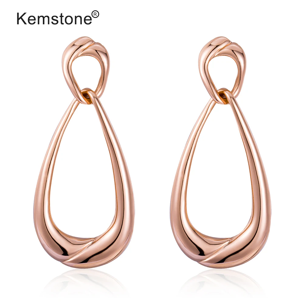Серьги-подвески Kemstone женские из сплава Висячие ювелирные изделия цвета розового
