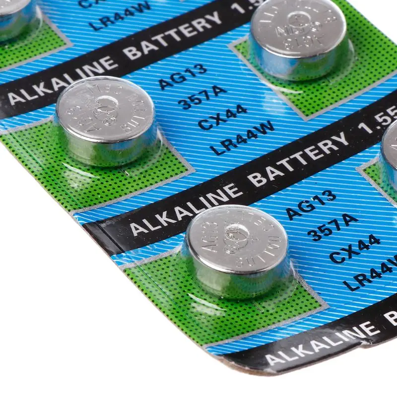 

10Pcs Alkaline Battery AG13 1.5V LR44 386 Button Coin Cell Watch Toys Batteries Control Remote SR43 186 SR1142 LR1142