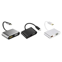 mool usb c to hdmi vga adapter 4 in 1 type c to vga hdmi video converter adaptor fast charger for ipad pro