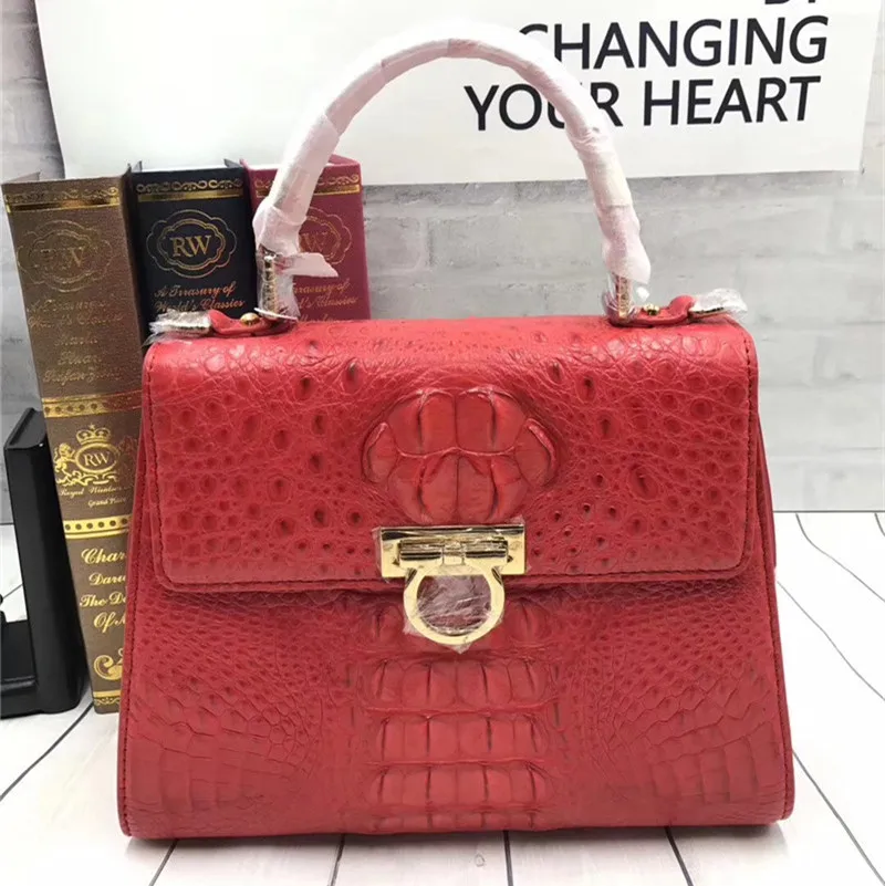 Роскошный Кошелёк из натуральной кожи аллигатора темно зеленый крокодила|Сумки