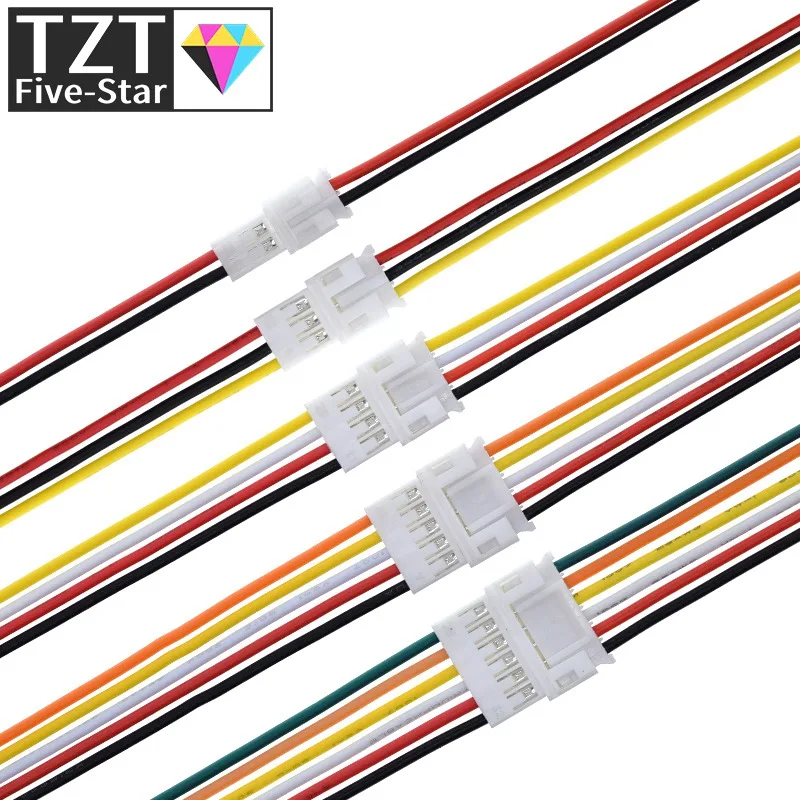 5 пар Micro JST PH 2 0 2P 3P 4P 5P 6-контактный Штекерный разъем с проводными кабелями 20 см +