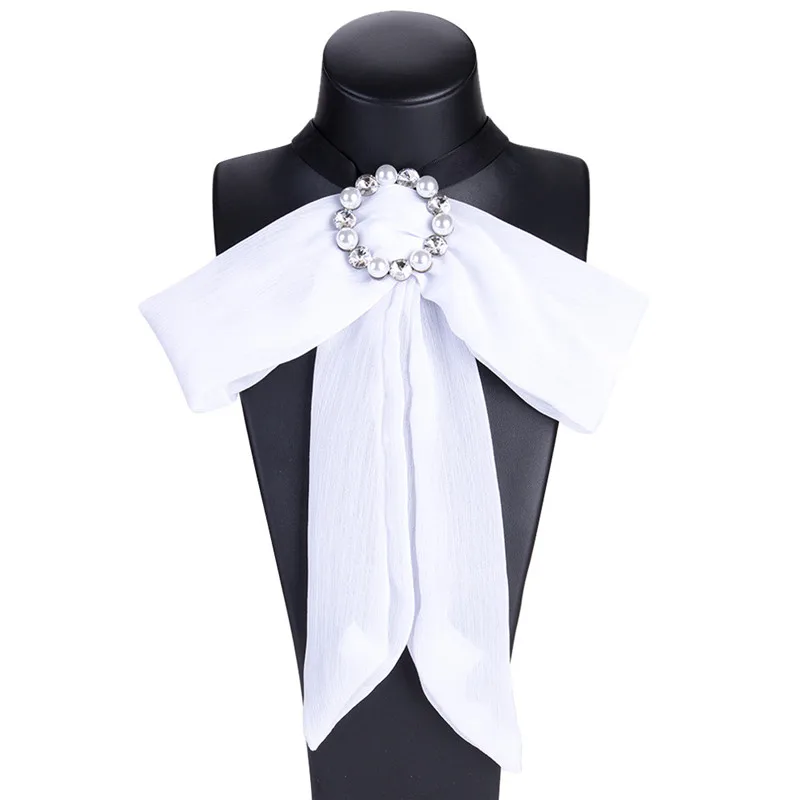 

2020 New Necklace for Women Simple Big Bow Irregular Pattern College Style Solid Color Bow Fashion Tie Necklace