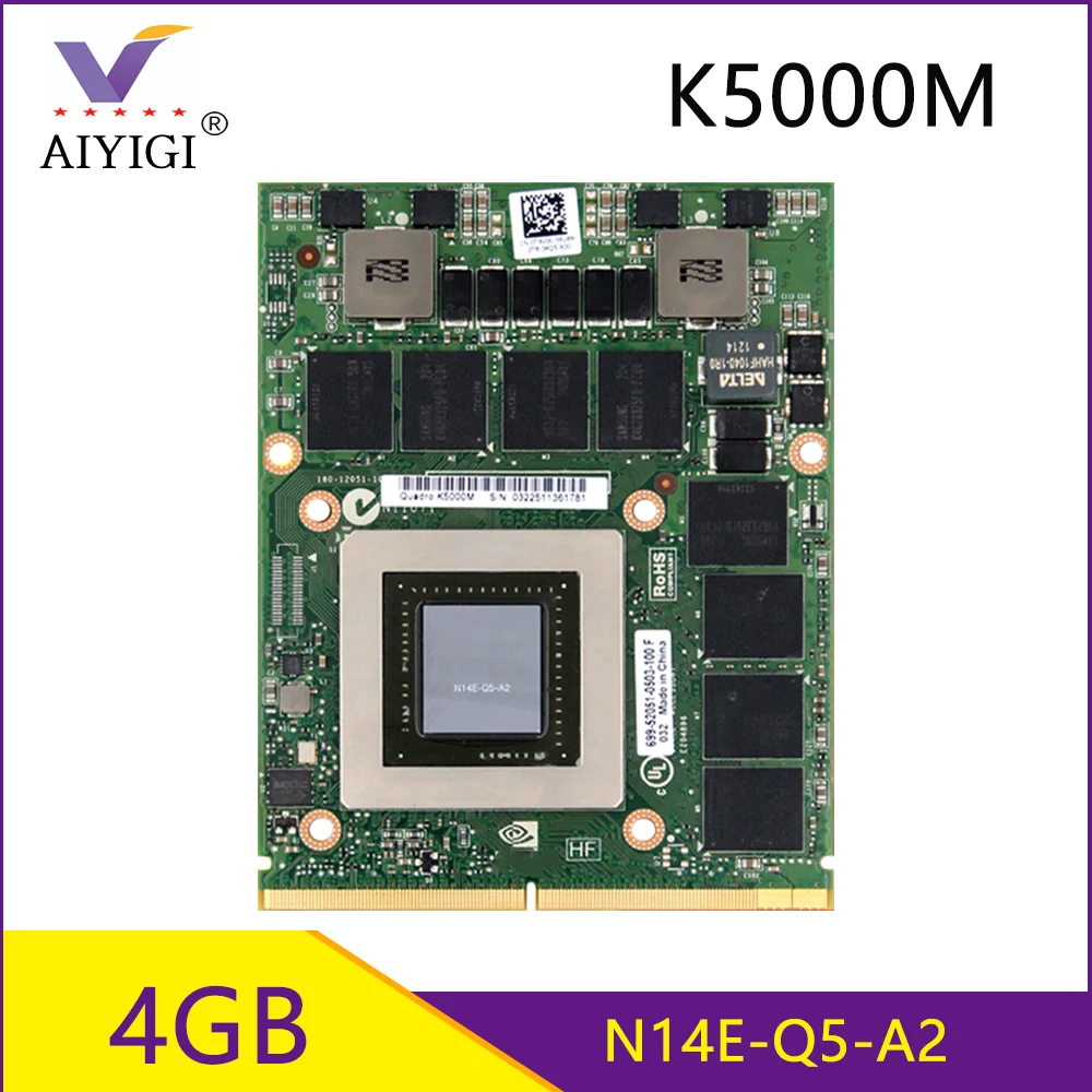 Квадро K5000M K5000 GDDR5 4 Гб Vedio Графика карты N14E Q5 A2 с X кронштейн для Dell Precision M6600 M6700 M6800