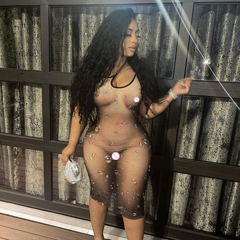 

Sexy Dress Fall Winter Clothes Printed Lace-up Sleeveless Dresses for Women Birthday Club Outfits Y2k Clothes Wholesale Items