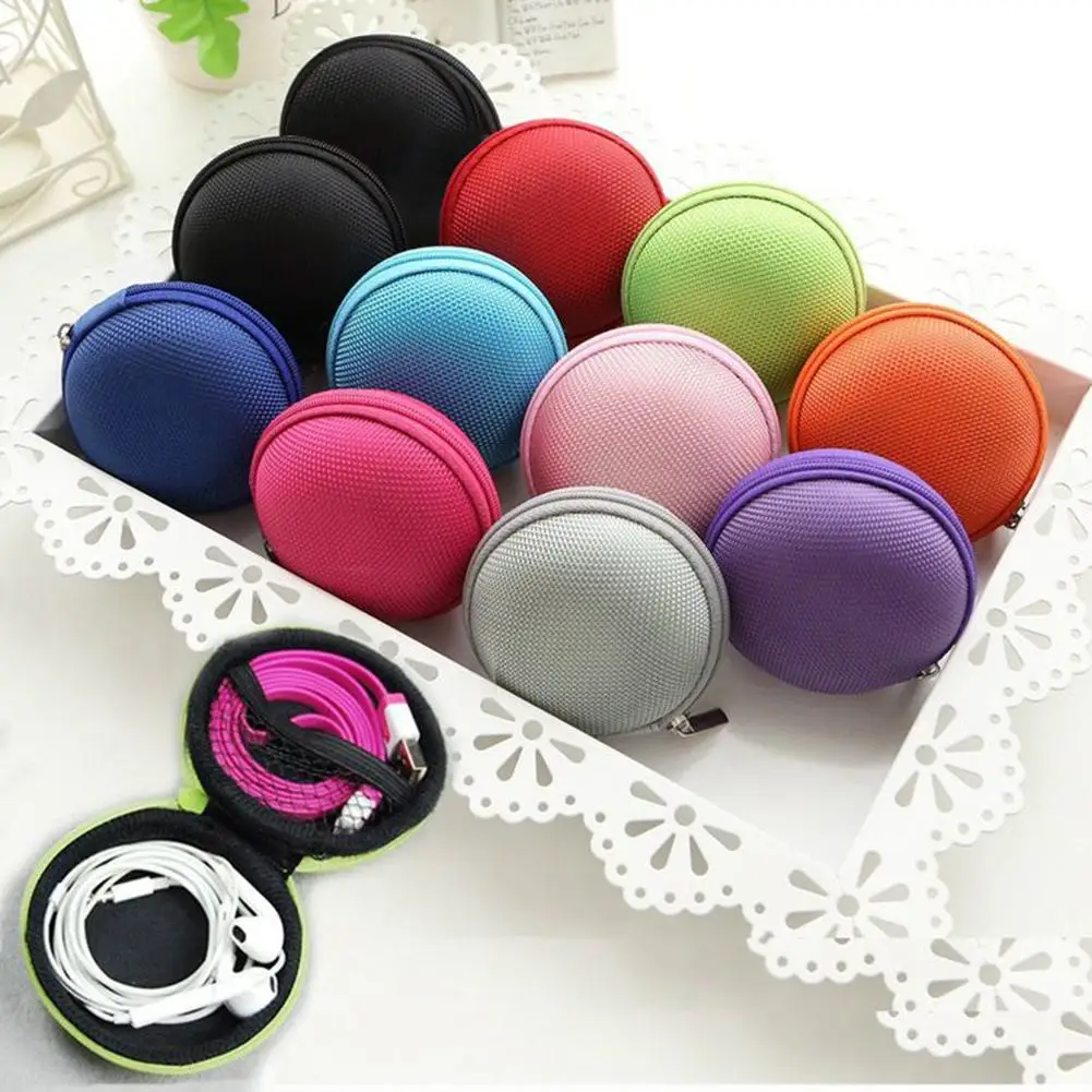 

Earphones EVA Headphone Case Container Cable Earbuds Storage Bag Holder Waterproof Finishing Package Zipper Bag travel appliance