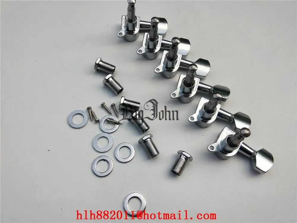 Левшей электрогитара Тюнинг колышки Хромовая гитара Кнопка 6 штук для одного