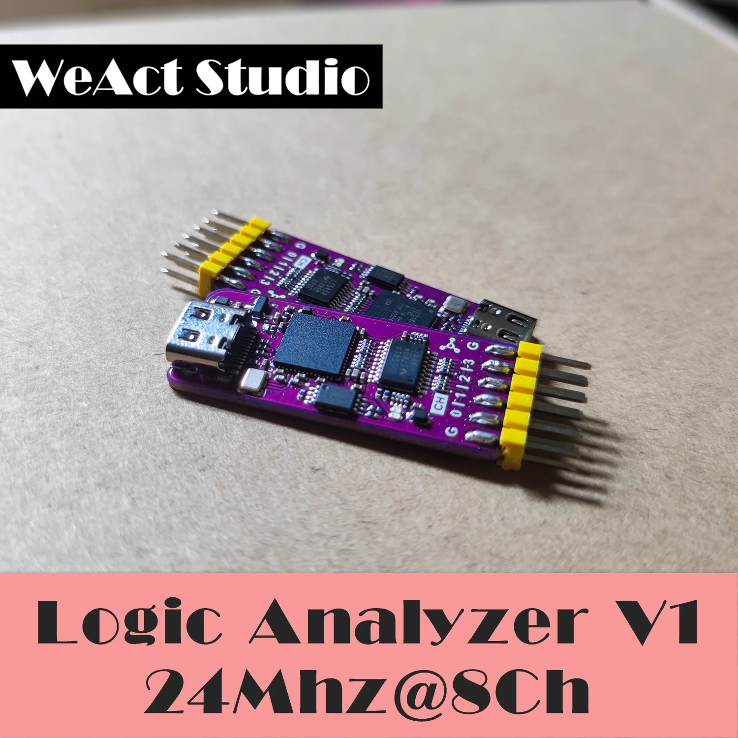 WeAct USB логический анализатор для Mini 24 МГц 8 каналов аппаратный инструмент отладки 5