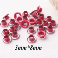 100 pcs metal red eyeletseyelets grommets with washers eyeletsgreat for clothes leather canvas bag 183mm