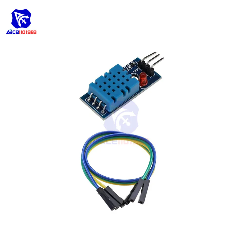 Модуль датчика влажности и температуры diymore DHT11 с кабелем Dupont для Arduino|Датчики| |