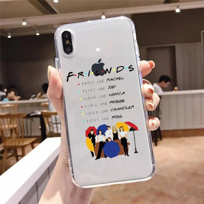

friends TV Phone Case For iphone 12 11 8 7 6s 6 5 5s 5c se plus mini x xs xr pro max Transparent soft