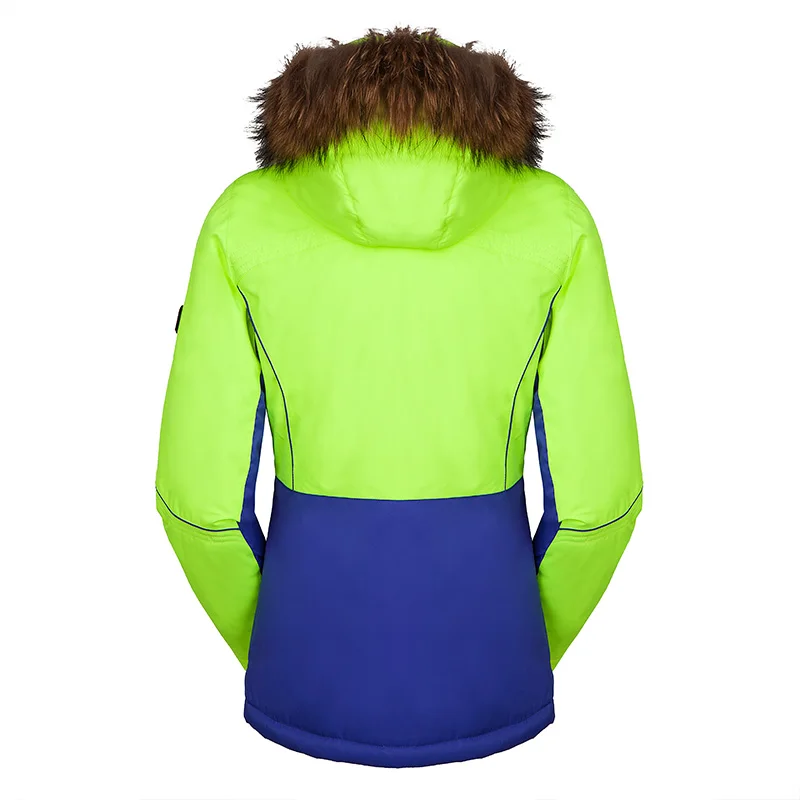 WHS Новых мужчин лыжные куртки зима водонепроницаемый Меховой воротник пальто