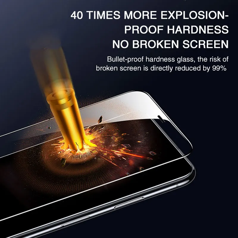 5000D Full Cover Tempered Glass on the For iPhone 11 X XS Max XR Screen Protector Glass For iPhone SE 2020 6 7 8 plus 11Pro Film